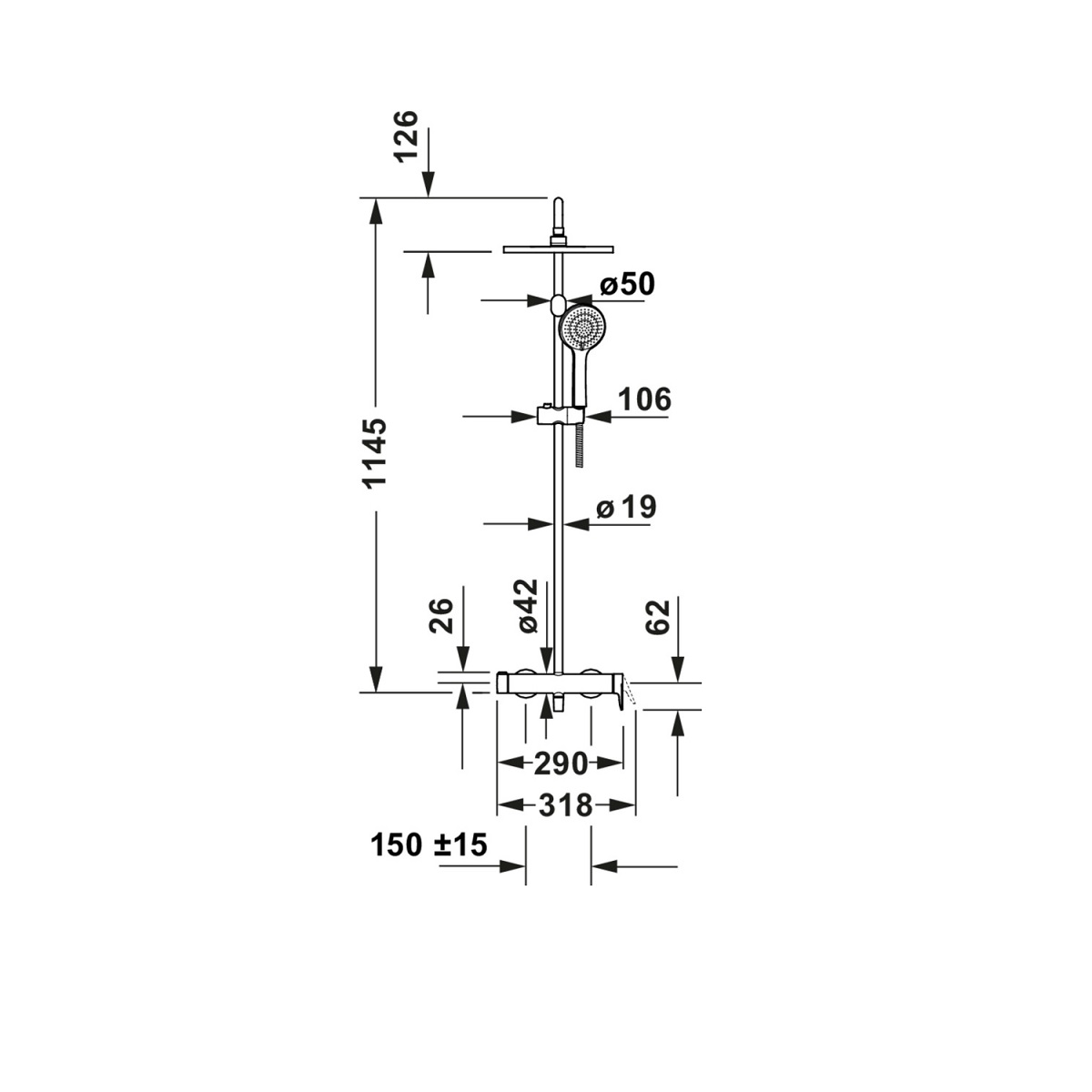 SHOWER SET WA4280007010 - Image 2